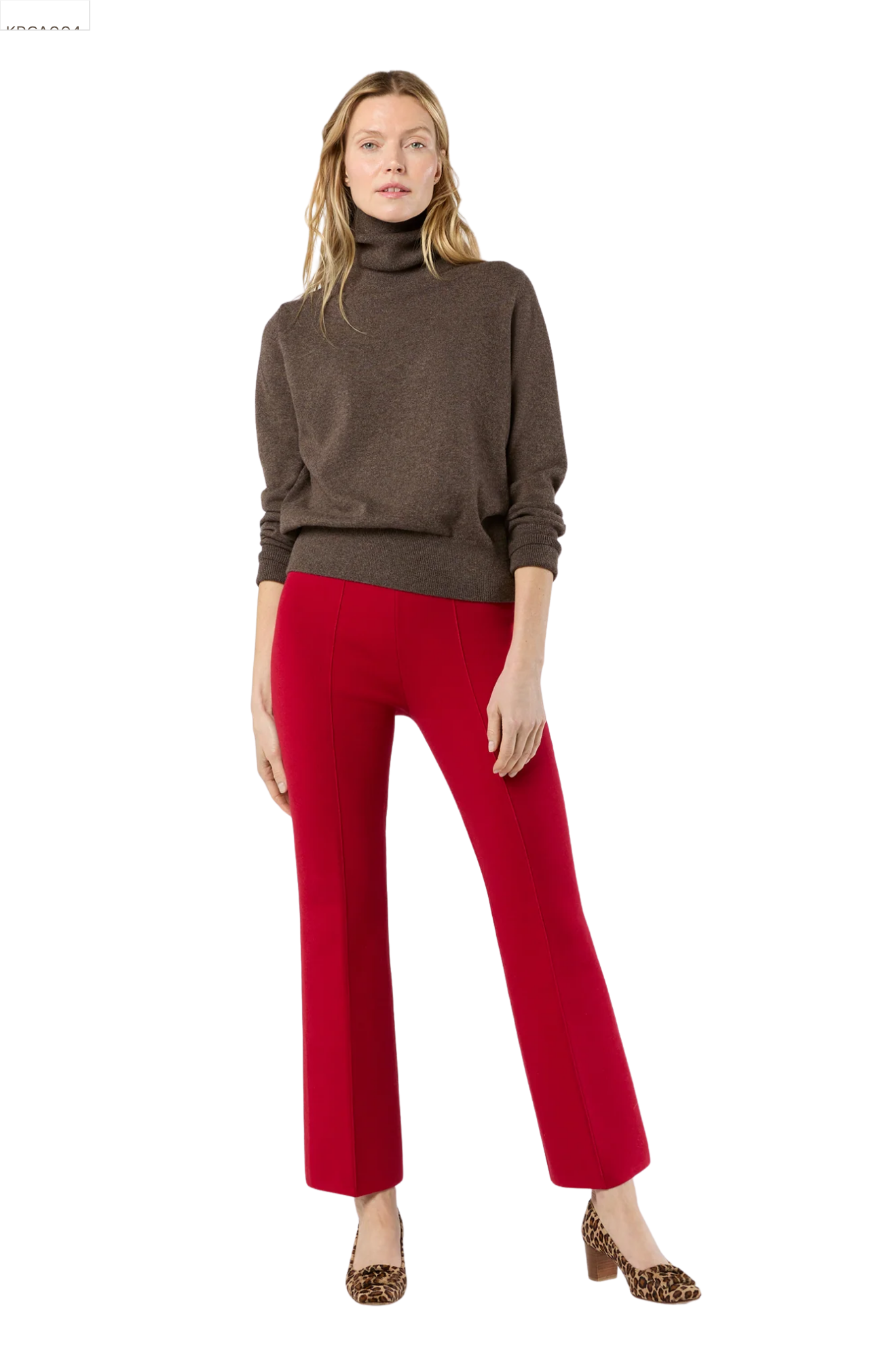 ann-mashburn-Lara-Knit-Flare-Cropped-Pant-red