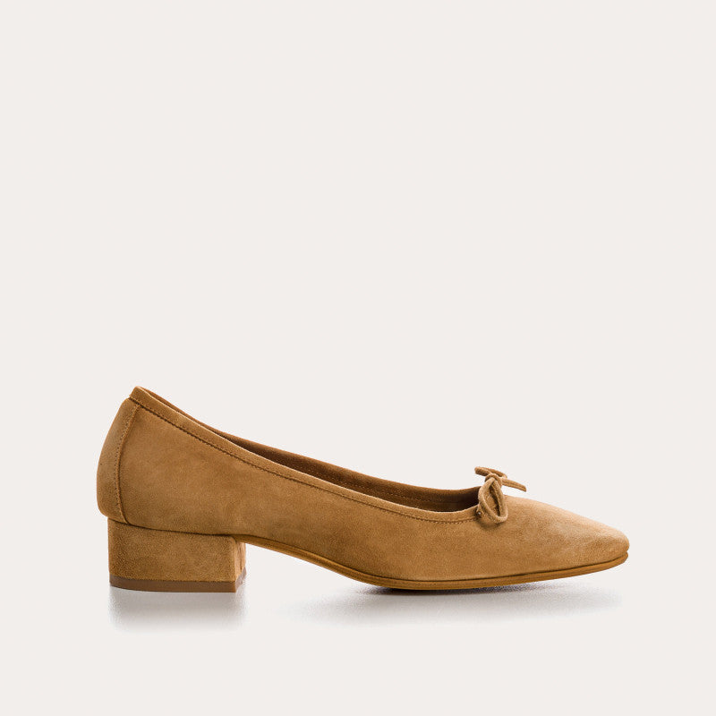 FETICHE SUEDE HEELED BALLERINAS