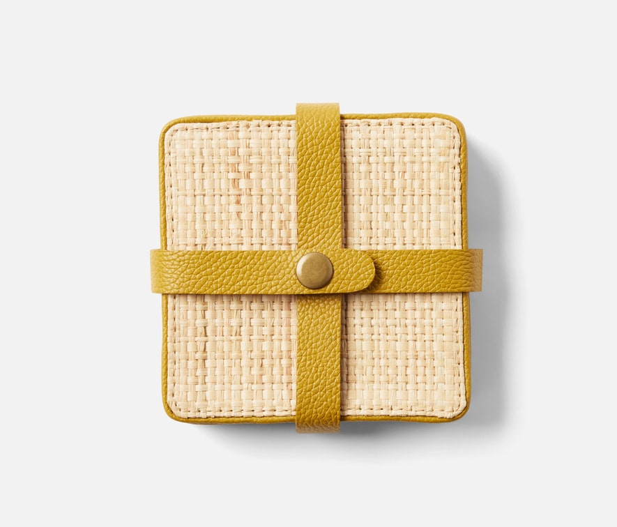 Kenneth Natural Coasters w/ Strap