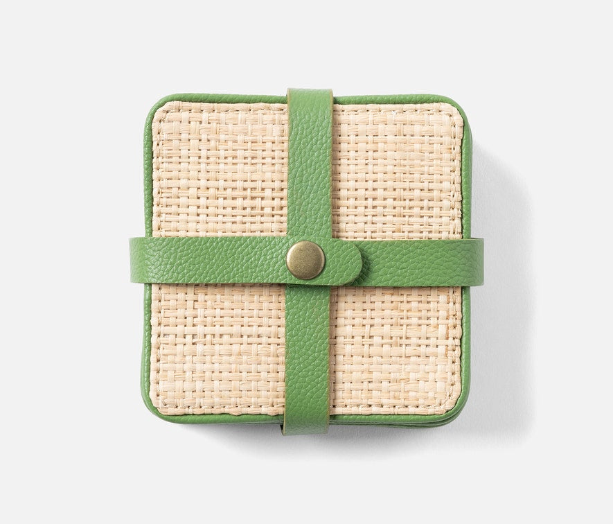 Kenneth Natural Coasters w/ Strap