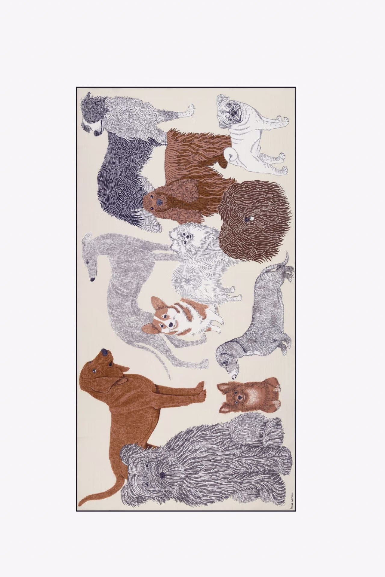 Rug with animal pattern on a beige background