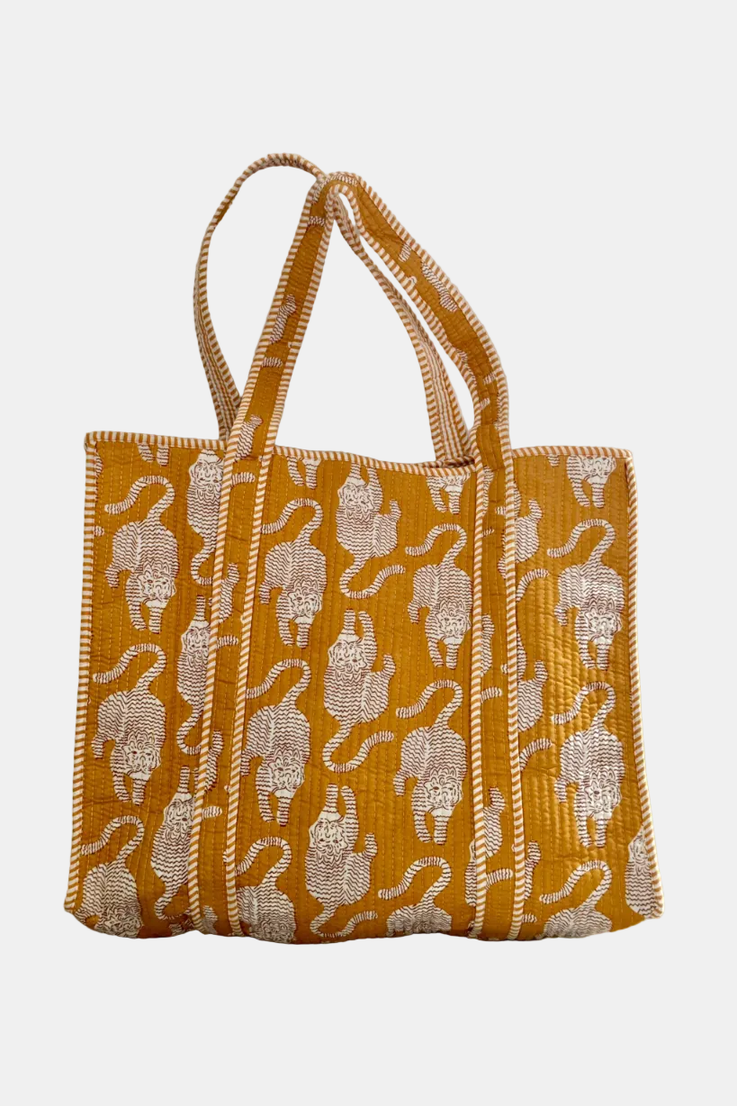 Block Printed Tote Bag