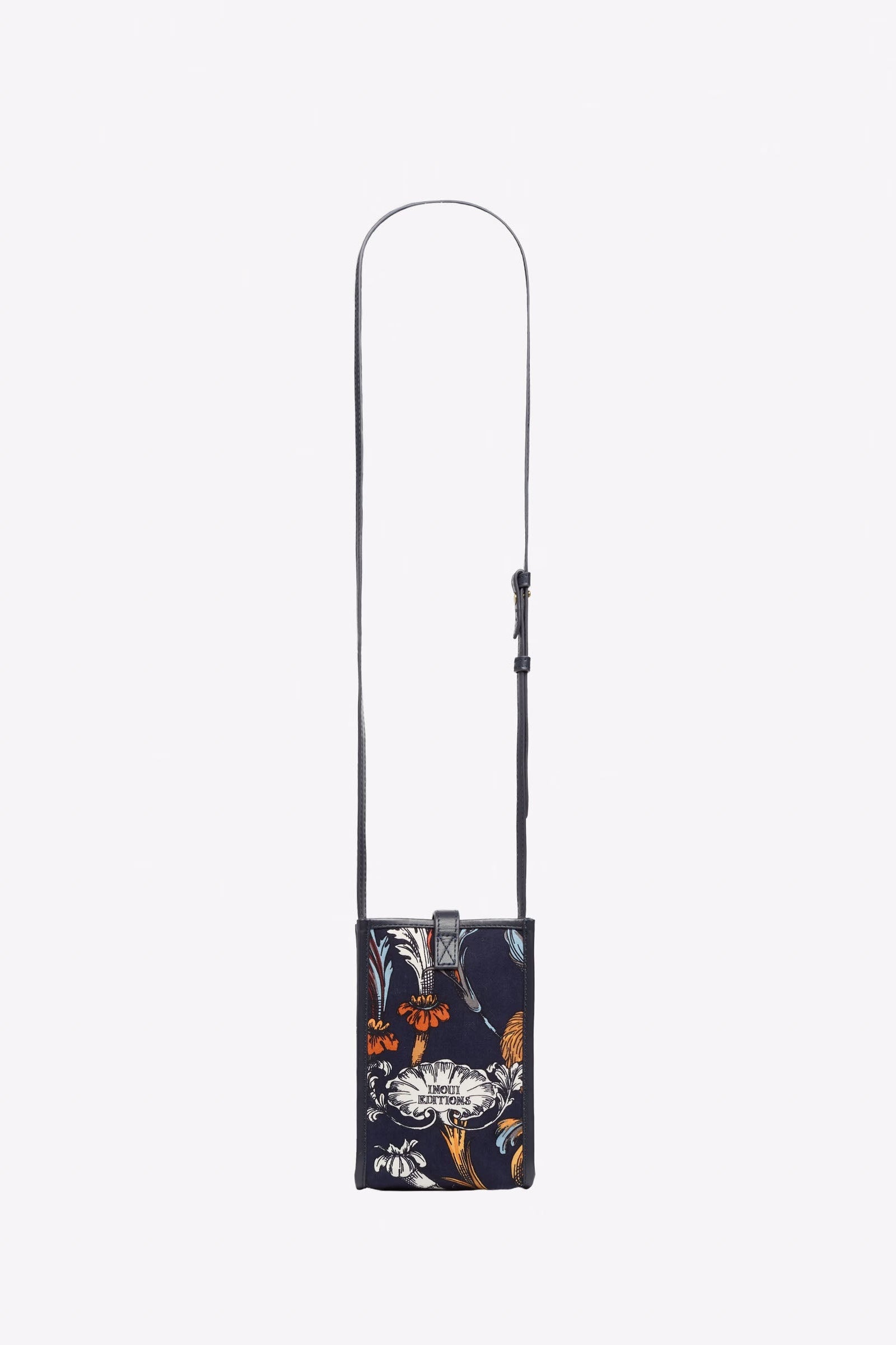Floral-patterned phone case with a stand on a white background