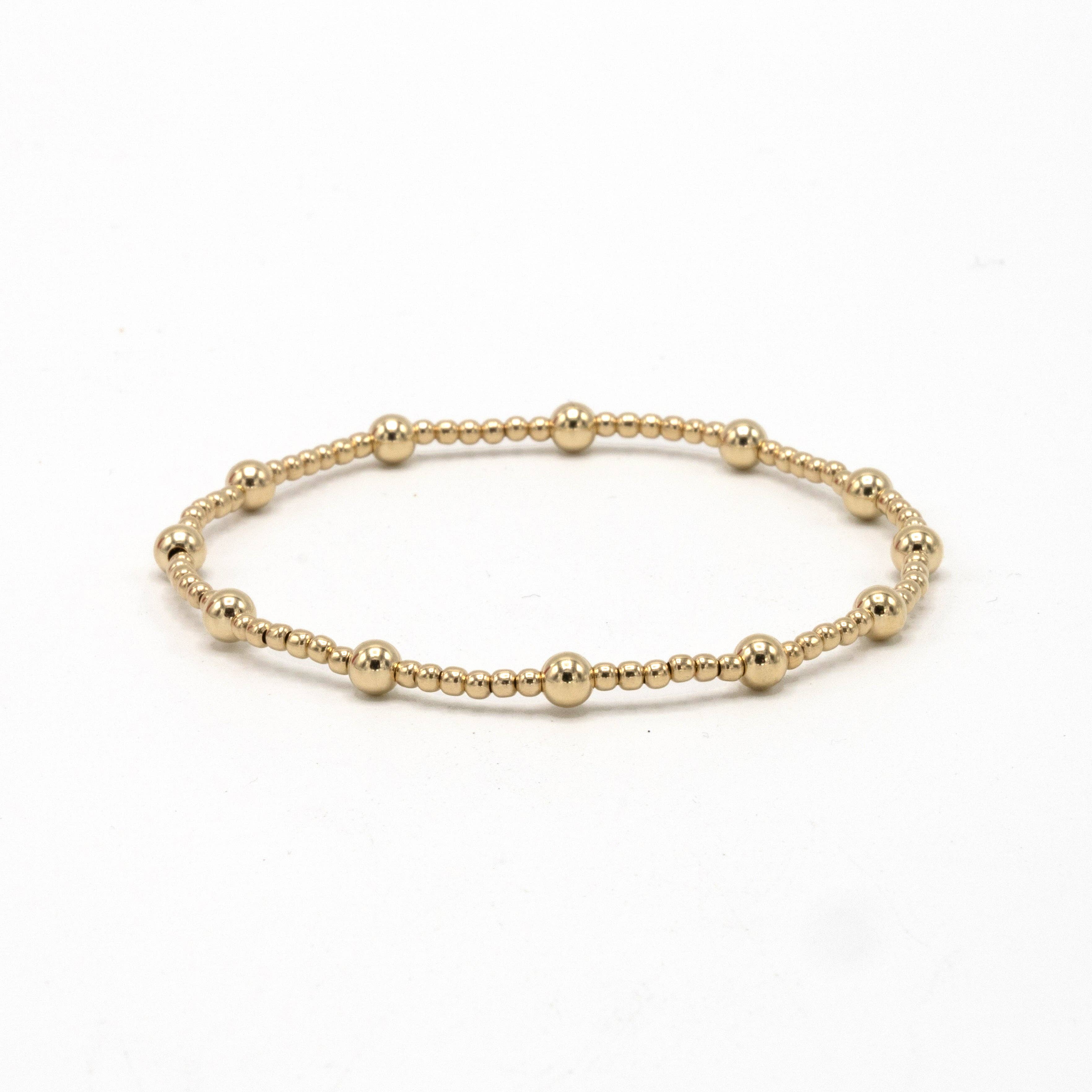 Malibu 2x4 14k Gold filled Beaded Bracelet