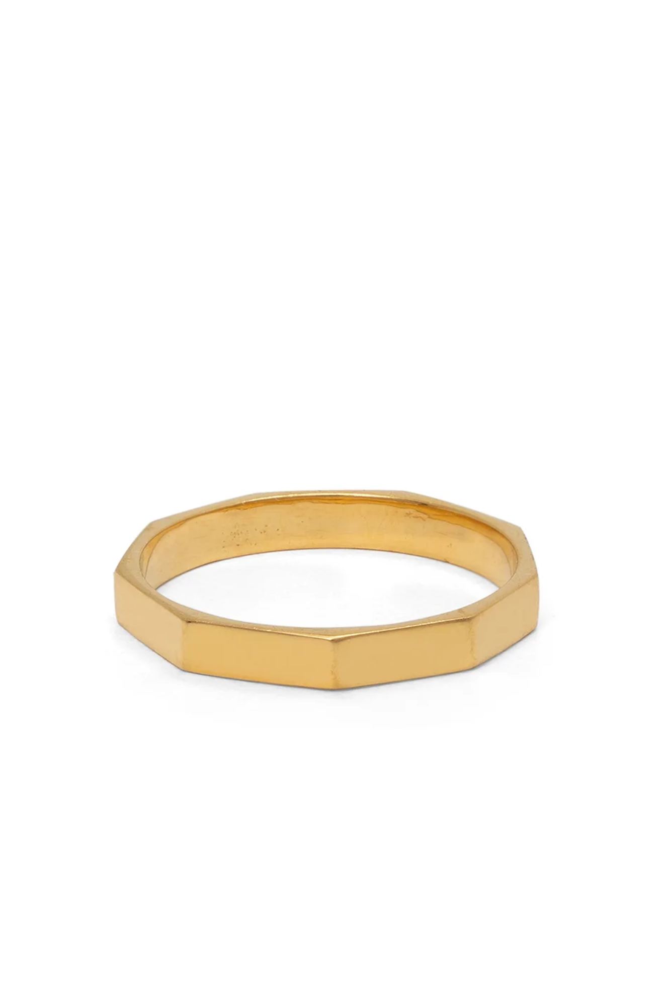 lime-tree-designs-Heavy-Hexagon-Stacking-Ring-Gold-Vermeil