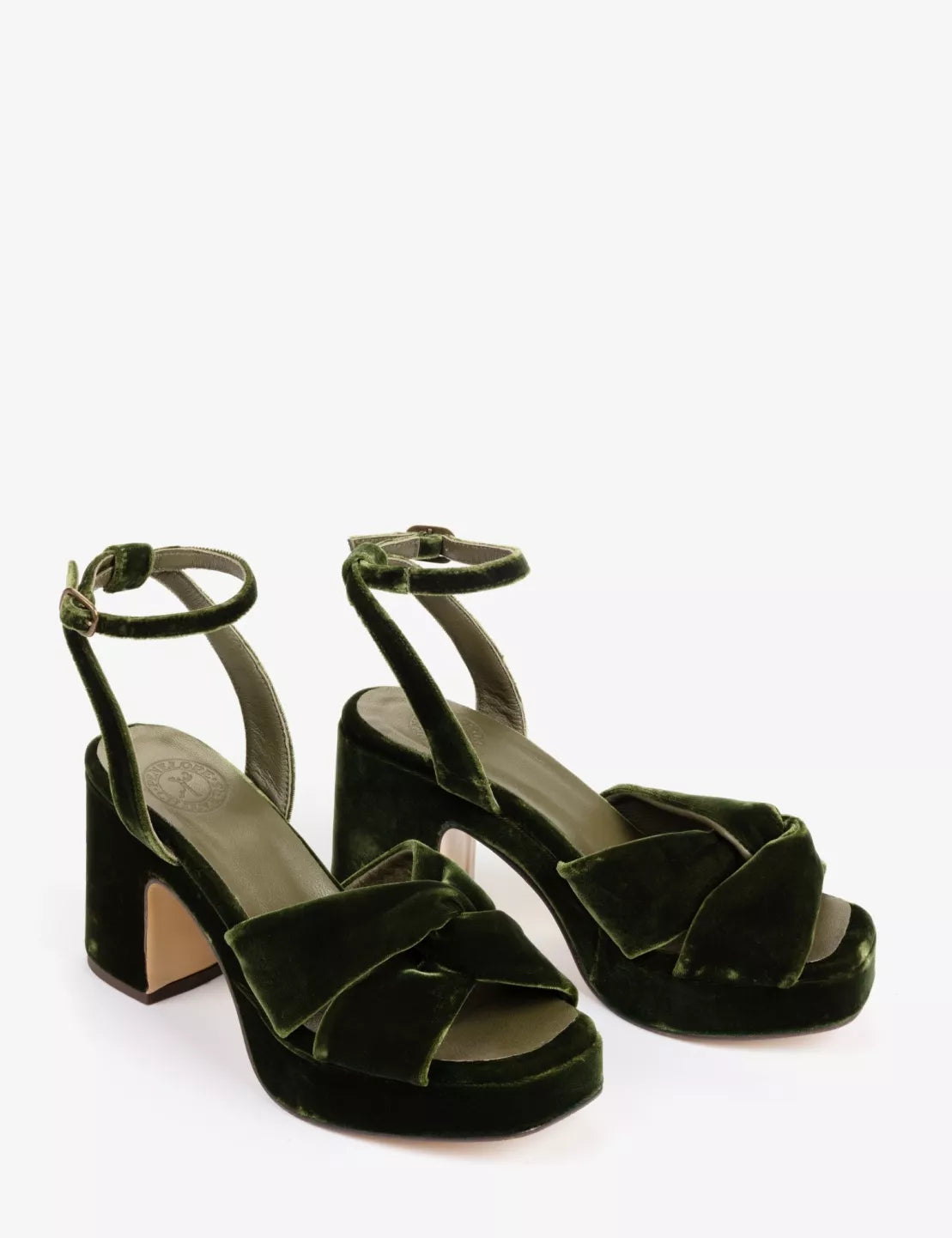 Hibiscus Platform Velvet Sandal