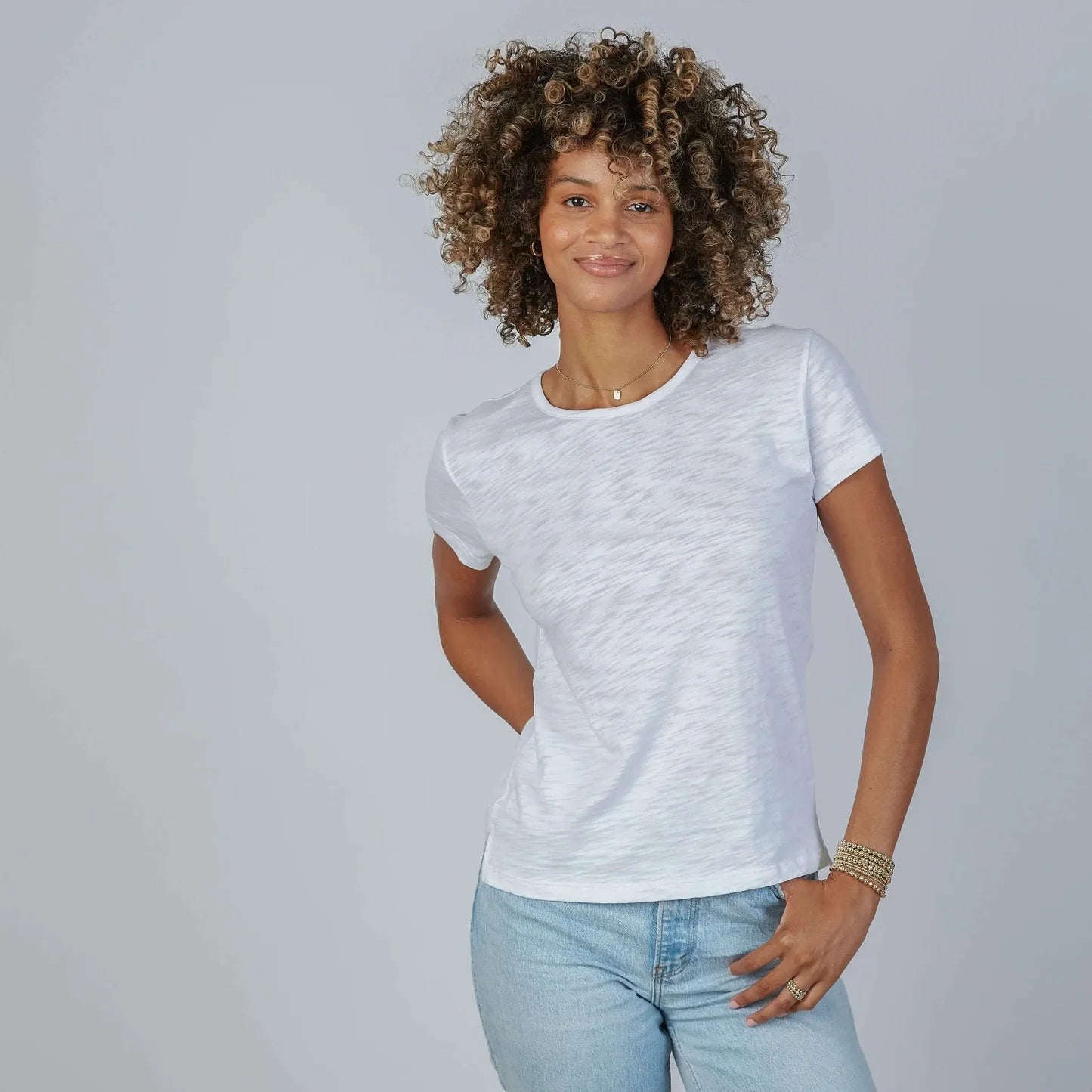 Short Sleeve Jeans Crew