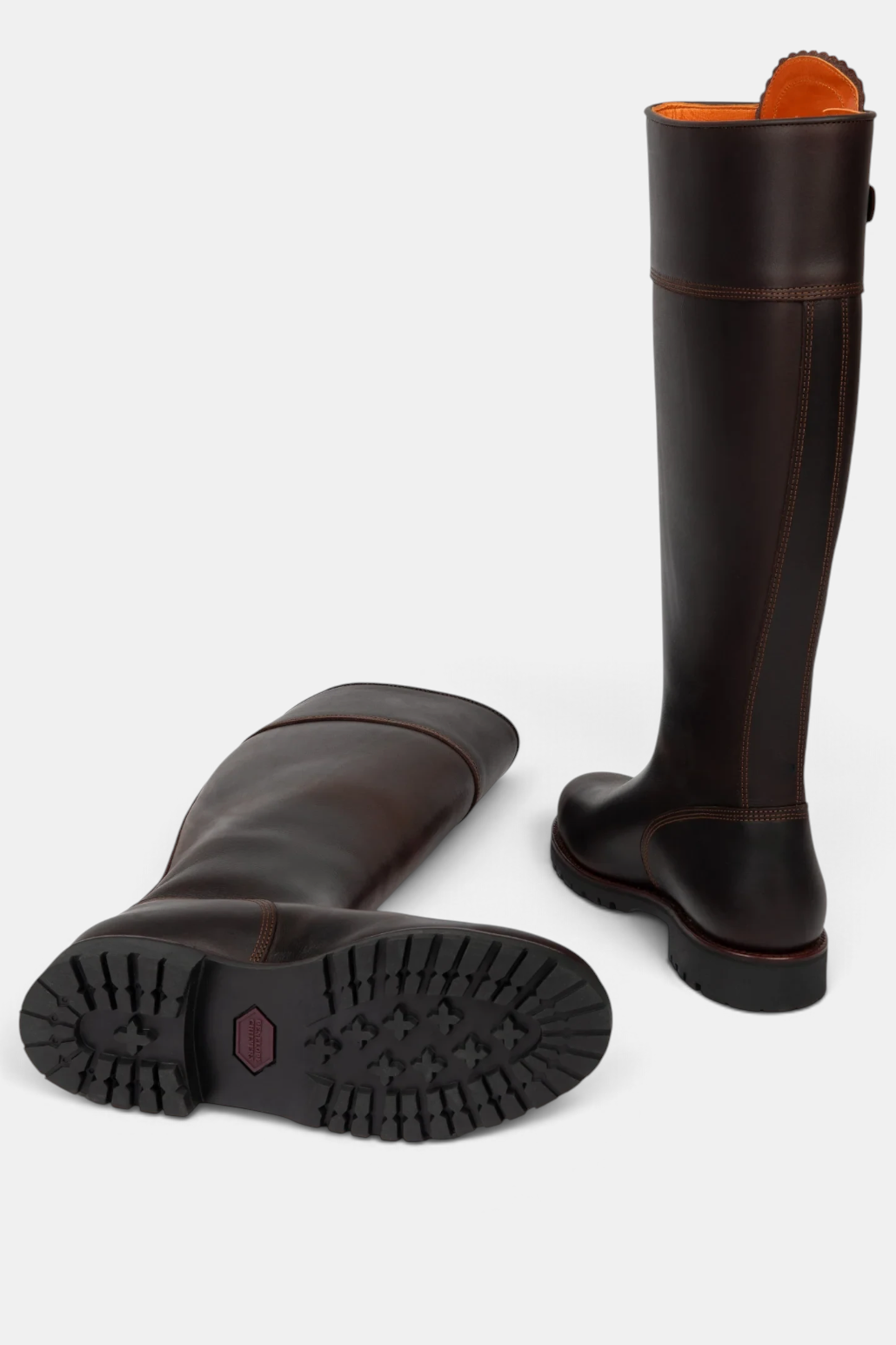 The Copper Shed Penelope Chilvers dark brown leather tassel boots with Goodyear welted rubber commando soles.