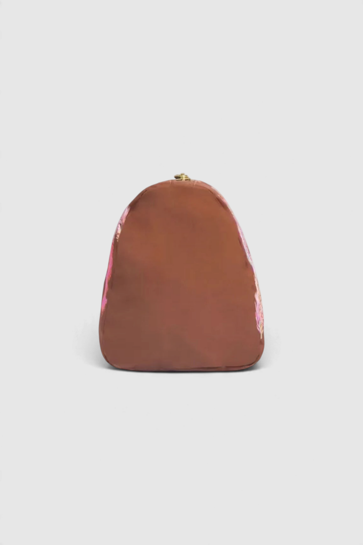The Copper Shed Inoui Case in brown recycled polyester with croco-style leather accents and a flexible zip design.
