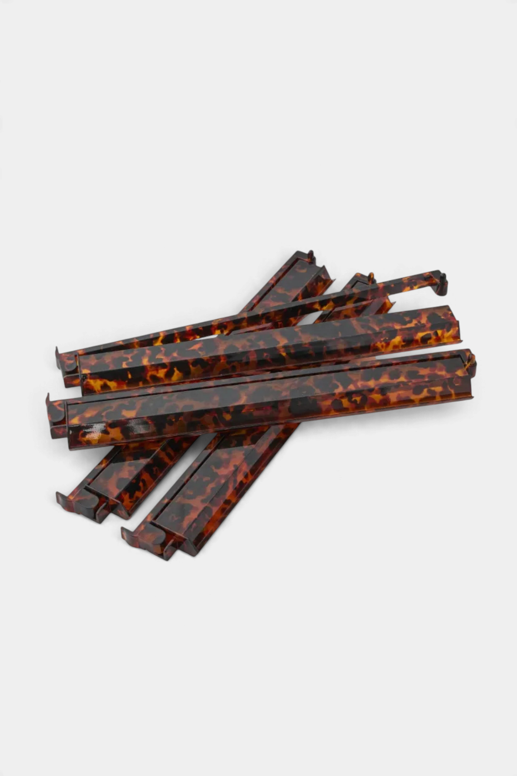 The Copper Shed tortoise shell acrylic mahjong racks and pushers set for organized and stylish game nights.