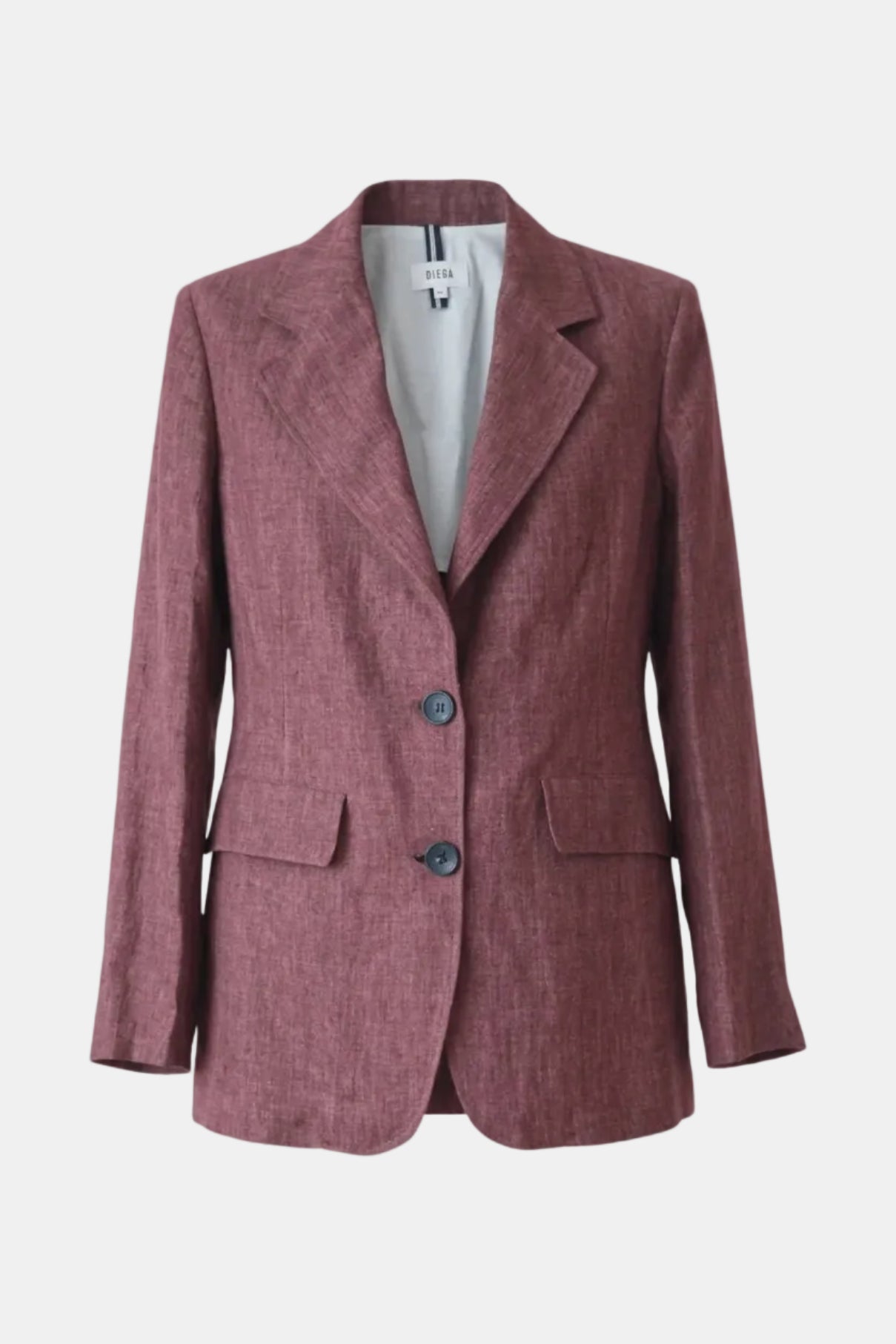 Maroon blazer on a white background