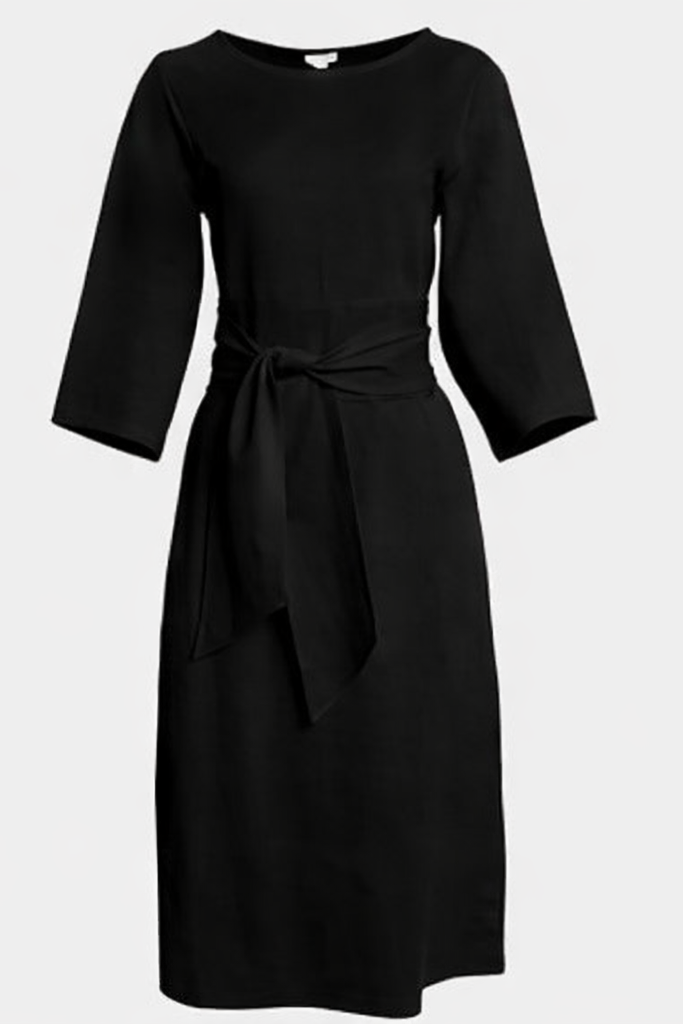 Whitney Wrap Dress Solid Viscose Blend Viscose Blend Black